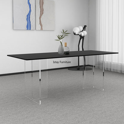 iStay Black Acrylic Crystal Dining Table