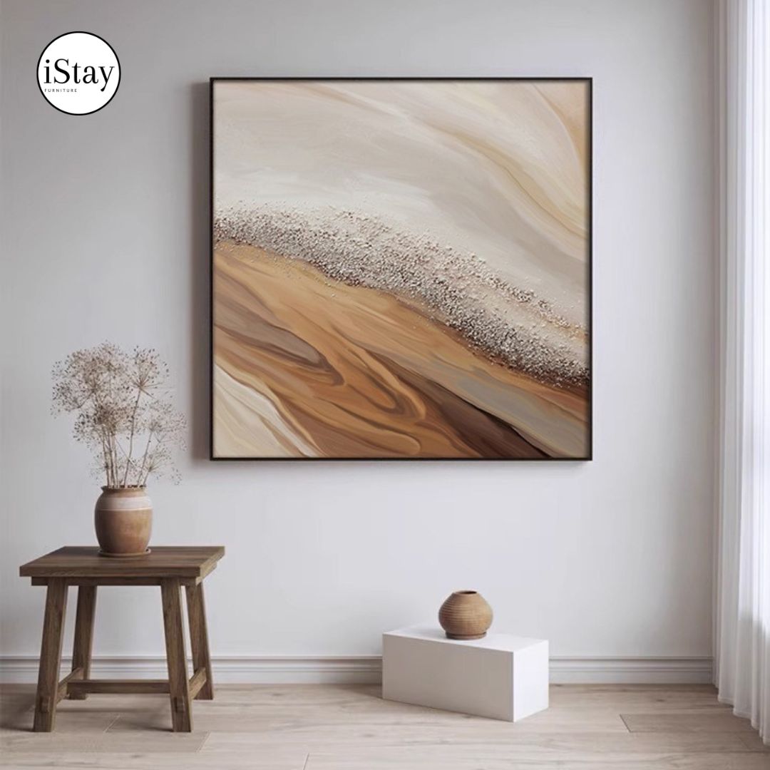ART002 | ภาพตกแต่งผนัง Canvas โทนเอิร์ธ – เลือกกรอบได้