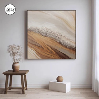 ART002 | ภาพตกแต่งผนัง Canvas โทนเอิร์ธ – เลือกกรอบได้