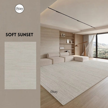 พรมห้องนั่งเล่น กันน้ำ เช็ดง่าย พนมโเดิร์นโทนเทา Breeze Walk Rug Collection | iStay