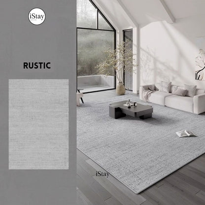 พรมห้องนั่งเล่น กันน้ำ เช็ดง่าย พนมโเดิร์นโทนเทา Breeze Walk Rug Collection | iStay
