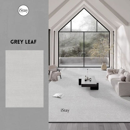 พรมห้องนั่งเล่น กันน้ำ เช็ดง่าย พนมโเดิร์นโทนเทา Breeze Walk Rug Collection | iStay