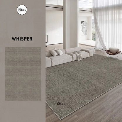 พรมห้องนั่งเล่น กันน้ำ เช็ดง่าย พนมโเดิร์นโทนเทา Breeze Walk Rug Collection | iStay