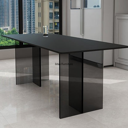 iStay Black Acrylic Crystal Dining Table