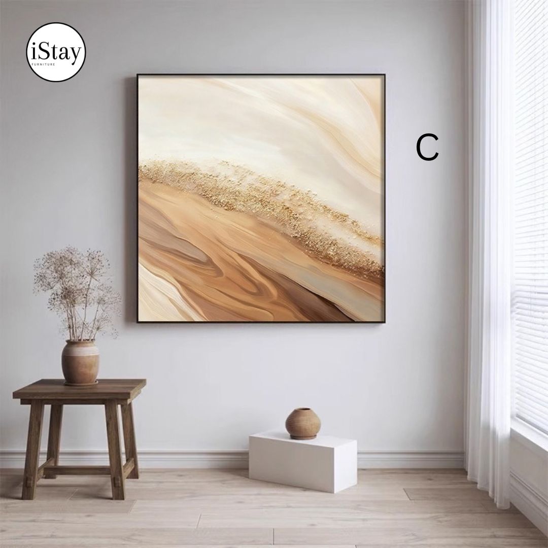 ART002 | ภาพตกแต่งผนัง Canvas โทนเอิร์ธ – เลือกกรอบได้
