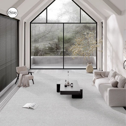 พรมห้องนั่งเล่น กันน้ำ เช็ดง่าย พนมโเดิร์นโทนเทา Breeze Walk Rug Collection | iStay