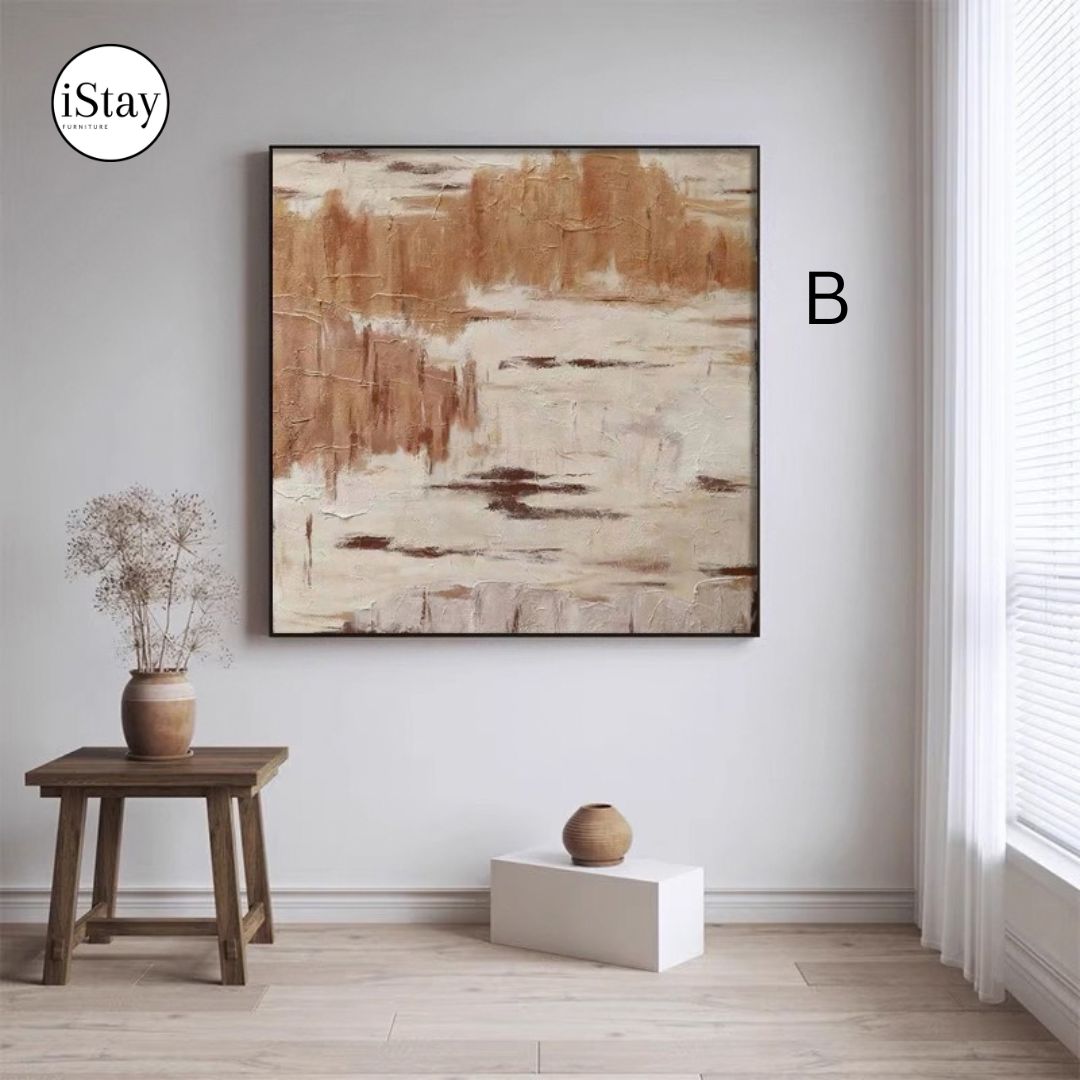 ART002 | ภาพตกแต่งผนัง Canvas โทนเอิร์ธ – เลือกกรอบได้
